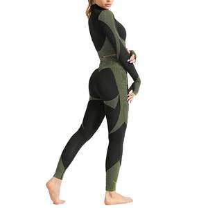 Conjunto Deportivo de Yoga para Mujer Moderna, 100% Algodón, Flexible, de Dos Piezas, con Tela Absorbente de Sudor para Gimnasio, Jogging y Yoga - Product Image 4