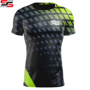 Camisetas de Compresión de Manga Corta para Gimnasio, Camisetas Rashguard de BJJ Sublimadas Personalizadas, Rashguard de MMA para Hombre, Venta al Por Mayor - Product Image 1