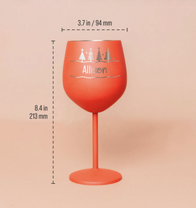 Verres à vin Divris en acier inoxydable rouge 300 ml, écologiques, réutilisables, design minimaliste, gobelets ronds incassables - Product Image 3