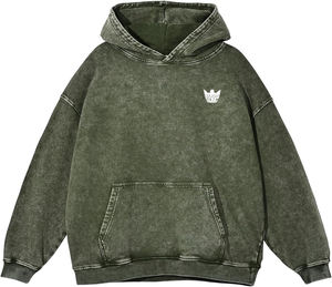 Custom Logo <b>Vintage</b> Acid Stone Wash Pull-Zip Hooded <b>Sweatshirt</b> Zipper Distressed Heavyweight Oversize Hoodie <b>Sweatshirt</b> for Men - Product Image 1