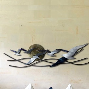 Art mural moderne et élégant en métal pour salon décoration de la maison contemporain abstrait tenture murale Sculpture Design - Product Image 3