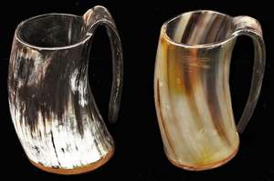 Mug de voyage en corne de viking de luxe naturel de qualité supérieure, fabriqué à la main, écologique - Product Image 4