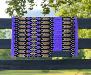 Western Show Horse Saddle Blanket Diseño de Nueva Zelanda Manta de sillín de lana hecha a mano Top Wool Saddle Pad Size - Product Image 1