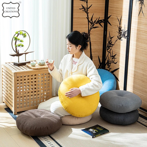 Round <b>Yoga</b> <b>Cushion</b> with Buckwheat Filling Removable Washable Round Outdoor Organic <b>Yoga</b> Pillow Meditation <b>Cushion</b> - Product Image 6