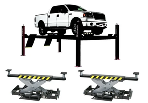 Elevador hidráulico de 4 postes de longitud extendida serie 4P14XFX 4P14, capacidad de 14,000 lbs, combo, VENTA AL POR MAYOR - Product Image 2