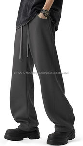 Waseem Impex <b>Mens</b> Baggy Oxford <b>Fleece</b> Sweatpants Wide Leg <b>Lounge</b> <b>Pants</b> Pockets Loose Fit Drawstring Closure Lightweight Winter - Product Image 2