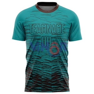 Camiseta de fútbol de diseño personalizado de alta calidad al por mayor camisetas de fútbol con nombre de equipo personalizado en blanco con diseño de impresión OEM - Product Image 1