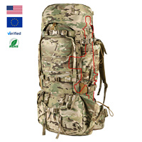 Mochila Táctica PTG de Gran Capacidad (75L) para Senderismo y Camping, Ultraligera, con Marco Interno, Estilo Camuflaje