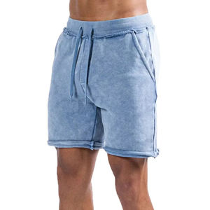 Short d'été unisexe délavé à l'acide 100% coton French Terry Streetwear Vêtements pour hommes vierges avec motif solide Vente en gros - Product Image 5
