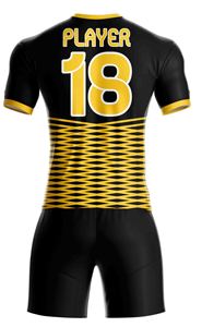 Camiseta de Fútbol Sublimada 100% Poliéster, Transpirable, Cuello en V, Manga Corta, Estampada, para Adultos, Nuevo Modelo para Deportes de Invierno - Product Image 3