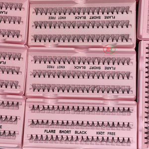 Extensión de pestañas largas naturales hechas a mano, pelo sintético de Vietnam, pestañas postizas de buena calidad, pestañas sin nudos acampanados - Product Image 6