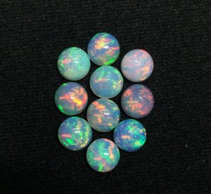 Venta al por mayor AAA calidad etíope ópalo cabujón 10mm fuego Natural redondo suelto piedra preciosa IGI certificado tratado térmicamente - Product Image 4