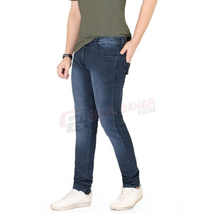 Venta al por mayor mejor precio logotipo personalizado hombres pantalones vaqueros de lona ligera Color sólido estilo recto estilo Casual - Product Image 6