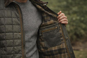 <b>Men</b> Vintage Brown Quilted <b>Jacket</b> Lightweight Puffer Winter Coat for <b>Men</b> Casual Outdoor Workwear Zip Front Stand Collar - Product Image 4