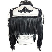 Chaquetas de estilo personalizado de moda Spike Stud Moto Rock Punk Spike tachonado Motocicleta Biker Chaquetas de cuero genuino para hombres