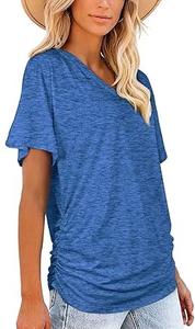 Camisetas de Cuello en V de Alta Calidad 100% Algodón para Hombre, Impresión de Logotipo Personalizado, Ecológicas, Transpirables e Informales - Product Image 5