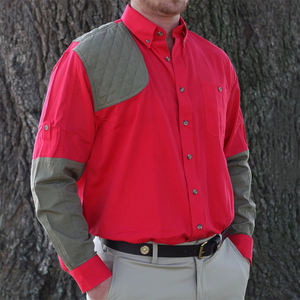 Chemises boutonnées de chasse AOP décontractées en plein air Chemises Blaze orange Chemises de tir à séchage rapide à manches longues pour hommes - Product Image 4