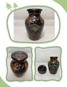 Metal marble look beautiful keepsake <b>urns</b> - Product Image 4