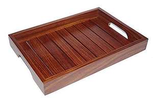 Bandeja de Madera Decorativa Hecha a Mano, Ecológica, para Sala de Estar y Espacios de Hospitalidad, Apta para Lavavajillas, Agrega Encanto Moderno - Product Image 5