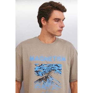 เสื้อยืดโอเวอร์ไซส์ผ้าฝ้ายออร์แกนิก 100% พิมพ์ลายหนาพิเศษสำหรับผู้ชาย GRIMELANGE Maddox - Product Image 5