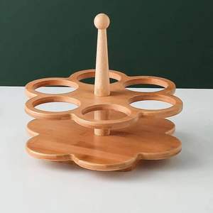 Estante de madera para huevos con líneas elegantes y artesanía hecha a mano adecuada para casas clásicas de estilo de granja - Product Image 1