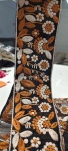 Tela de encaje bordada de Jacquard Premium, diseños tejidos intrincados, bordado ecológico para zapatos, vestidos, vestidos, decoración del hogar - Product Image 6