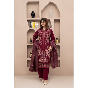 Luxury <b>Indian</b> and Pakistani Shalwar Kameez Suits Collection Elegant Cotton Lawn <b>Fabric</b> Casual Formal Wears Dress - Product Image 1