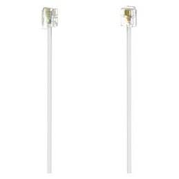 Cable Telefónico Blanco 6P 4C con Conector y Adaptador de 3m 00201133 - Product Image 1