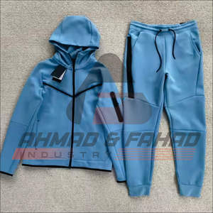 Personnalisé 66% Coton 34% Polyester Logo Hommes Full Zip Teech Fleese Pull À Capuche Ensemble 3 Panneaux Mode Imprime Hommes Pull - Product Image 3