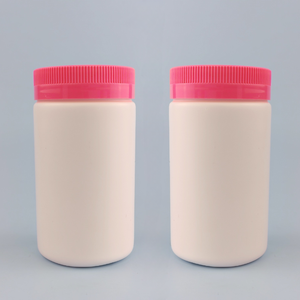 ขวดพลาสติกปากกว้างสำหรับบรรจุอาหาร ขนาด 200 มล. ยี่ห้อ Pavico Vietnam ผลิตจากโรงงาน พร้อมฝาเกลียวสีชมพูครีม สำหรับใส่ลูกอมและน้ำตาล - Product Image 5