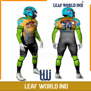 Suministro directo de fábrica Uniformes de fútbol americano de talla grande de alta calidad Conjuntos de ropa deportiva de verano transpirables personalizados Estampado corto - Product Image 6