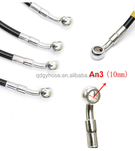 Manguera de Freno Flexible de Acero Hidráulico AN3 Universal M10 para Motocicleta y Automóvil, Línea de Embrague de Freno, Manguera Flexible de Aceite Trenzada con Recubrimiento de PU - Product Image 4