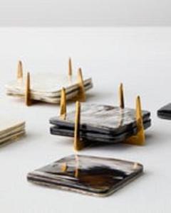 Premium Natural Buffalo Horn <b>Drink</b> <b>Coasters</b> Bulk Wholesale Custom Logo for Hotel & Bar - Product Image 4