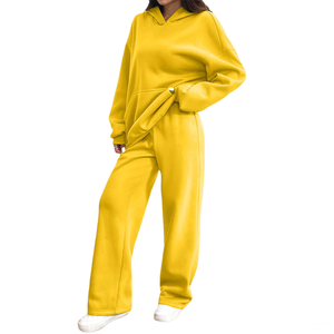 Últimos Conjuntos Deportivos de Invierno Personalizados para Mujer, de Forro Polar, Manga Larga, Estilo Holgado con Hombros Caídos, Ropa Deportiva y Urbana - Product Image 3