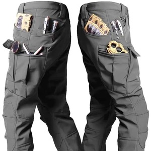 Pantalon tactique d'hiver pour hommes, pantalon de survêtement en laine, léger, décontracté, cargo, multi-poches, coupe-vent, imperméable - Product Image 4