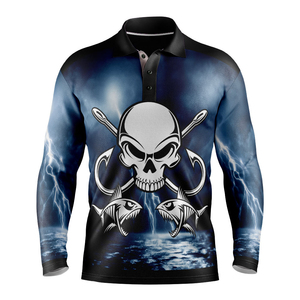 Camisas Polo de Pesca de Manga Larga para Hombre al por Mayor, Poliéster Transpirable, Sublimación, Talla Grande, Impermeables - Product Image 4