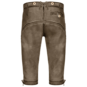 Lederhosen Bávaros Auténticos de Primera Calidad al por Mayor, Pantalones Cortos Tradicionales Alemanes de Gamuza Genuina para Hombre con Tirantes para el Oktoberfest - Product Image 2