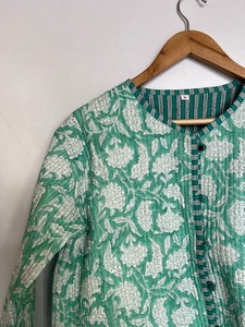 Patchwork matelassé vestes coton Floral Style bohème automne hiver veste manteau Streetwear Boho matelassé réversible veste - Product Image 3