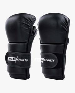 ถุงมือมวยหนังแท้ครึ่งนิ้วปรับแต่งได้พร้อมตัวแทรกทำจากโฟมอุปกรณ์การต่อสู้บนท้องถนน - Product Image 2