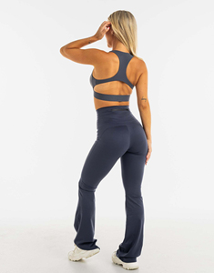 Ensemble de yoga professionnel pour femmes, service OEM, couleurs personnalisées, tissu extensible quadridirectionnel, séchage rapide, respirant, écologique, ensemble 2 pièces ODM - Product Image 4