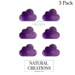 Premium 925 Sterling Silver Seawater Pearl Amethyst Cloud Shape Dangle Earrings Bezel Setting Trendy <b>Wedding</b> Party Gift - Product Image 2