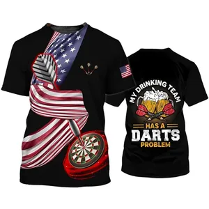 T-shirt décontracté de chasse à l'arc pour hommes T-shirt à séchage rapide de style américain pour hommes - Product Image 4