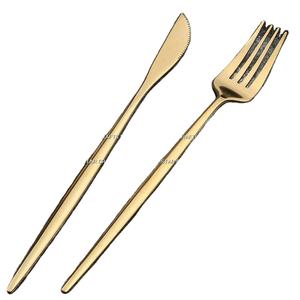 Couverts de luxe en acier inoxydable avec logo personnalisé, miroir, ensemble de couverts pour mariage d'hôtel, couverts or martelé avec étoile et diamant - Product Image 1