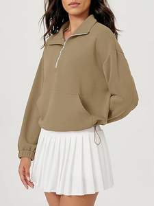 Sudadera pulóver polar de cuello redondo para mujer de calidad superior - Product Image 3