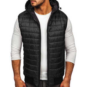 Offre Spéciale hommes décontracté résistant à l'eau hiver extérieur gilet bouffant fermeture éclair sans manches veste chaude tissu personnalisé gilet bouffant - Product Image 1