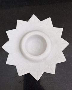 Natural <b>Marble</b> Round <b>Candle</b> Plate Tray Handmade <b>Candle</b> Holder for Home Decor Wedding Use - Product Image 6