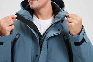 Veste d'hiver ultra légère, imperméable et respirante pour hommes Manteau décontracté en duvet de grande taille avec fermeture éclair Parkas - Product Image 2