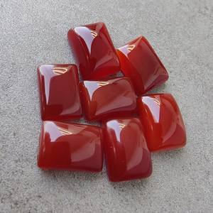 Rectángulo de cornalina roja Natural, tamaño calibrado de 4x6mm a 20x30mm, parte posterior plana, piedras preciosas sueltas para hacer pulseras hechas a mano, joyería - Product Image 5