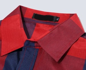 Camisas Casuales de Hombre 100% Algodón, Diseño Ajustado con Estampado, Manga Larga, Cierre de Botones, Transpirables, Antiencogimiento, Técnica de Teñido Liso - Product Image 3