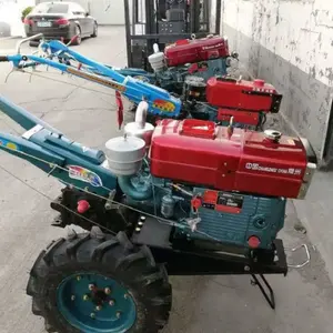 Penjualan terlaris traktor tangan pertanian 15hp dua roda mini berjalan traktor 20hp pemanen kentang 22hp berjalan traktor mesin diesel